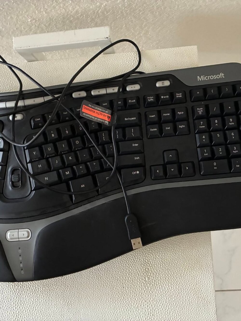 Microsoft Ergonomic Keyboard with stand